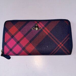 Vintage Viviene Westwood Derby Tartan Long Wallet